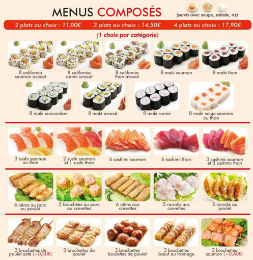 Image de Menu japonais composés